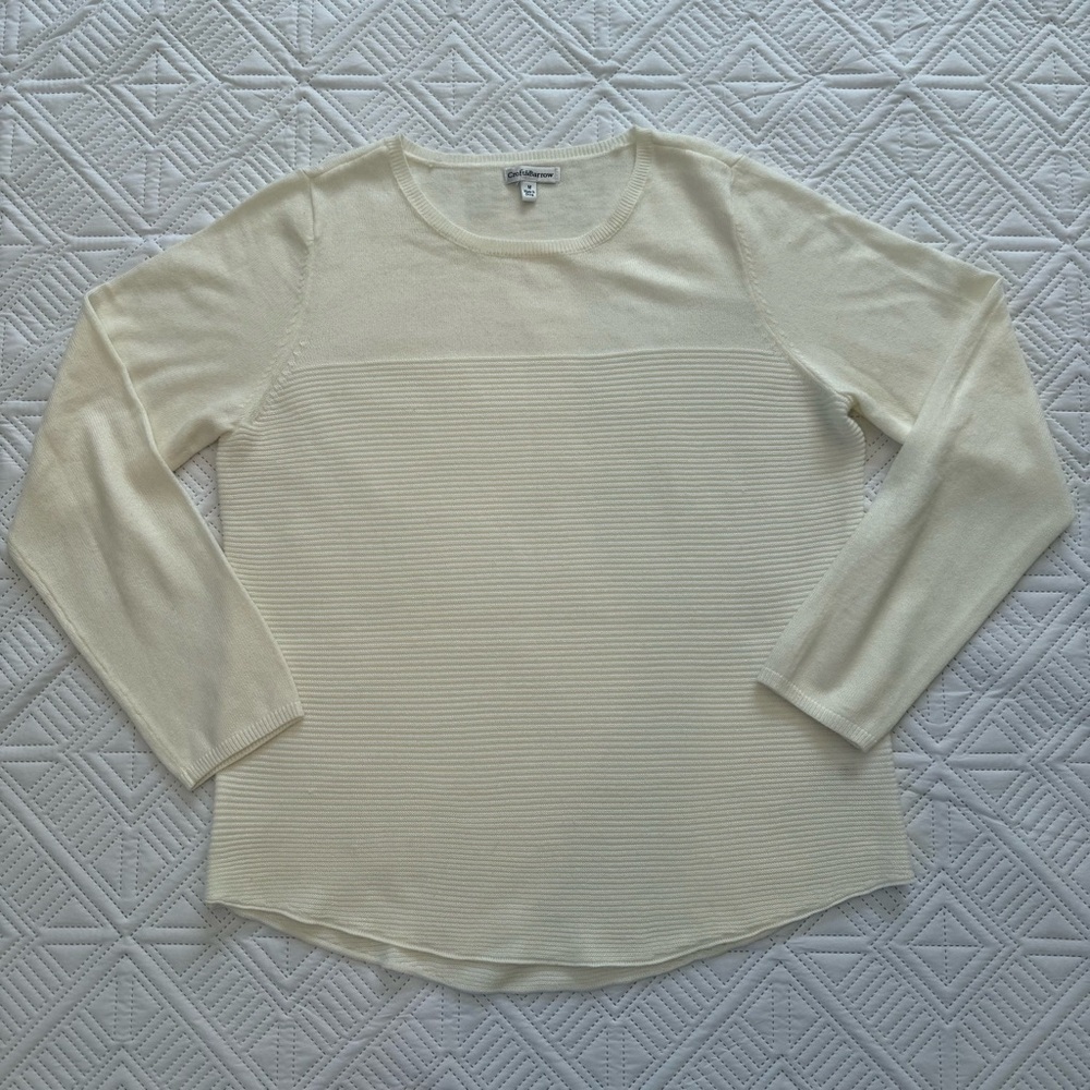 Croft & Barrow Ivory Knit Sweater Size M